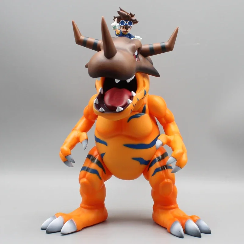 Digimon-Figurines à collectionner Taiyiya Prairie Beast Evolution, Greymon Animation, Périphorganisateur, Jouet, Modèle en vinyle, Ornements, Cadeau, 30cm