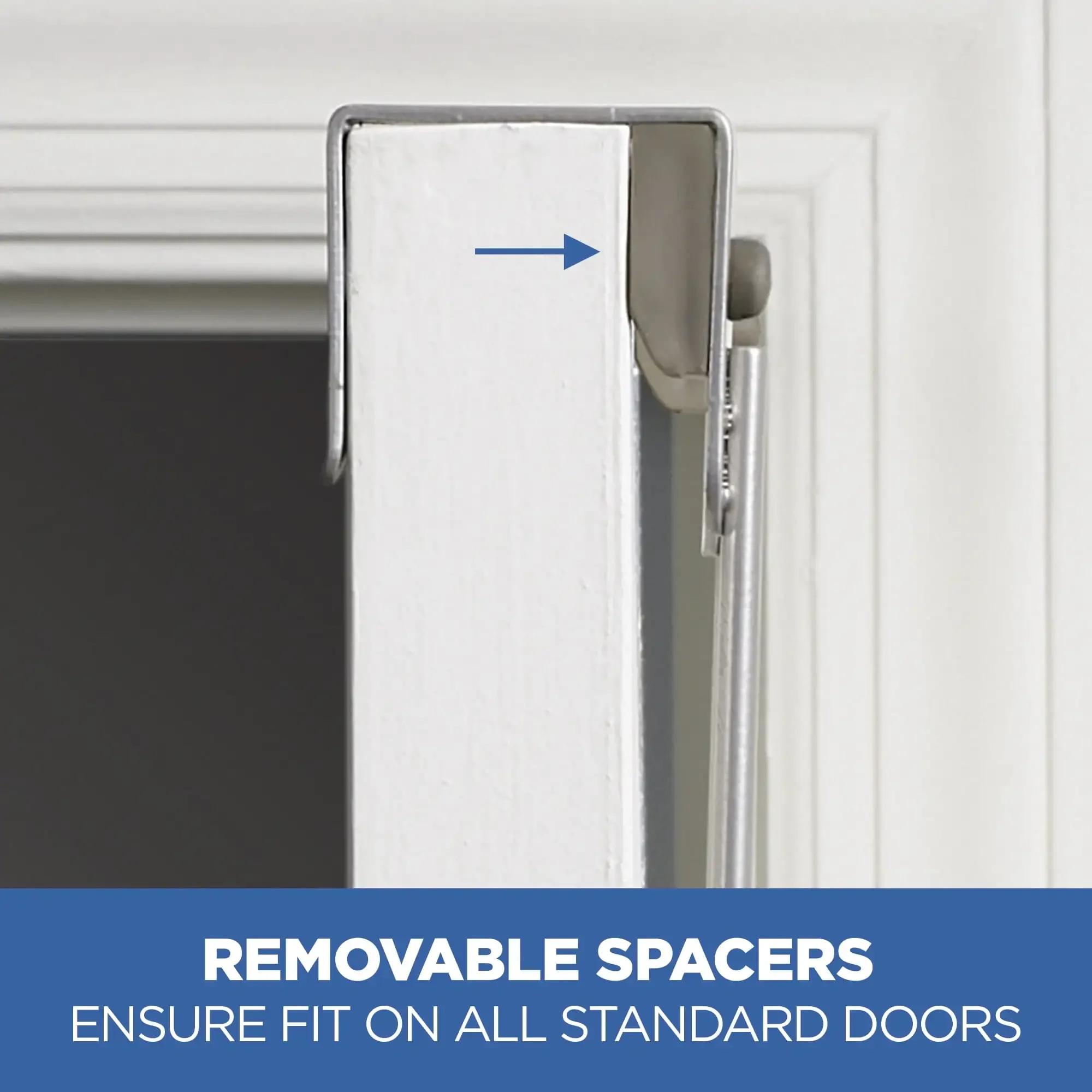 رف معدني على الباب مكون من 3 خطافات - لمسة نهائية من النيكل الساتان بدون مثقاب، ومنشفة موفرة للمساحة وحامل رداء، وتخزين الحمام