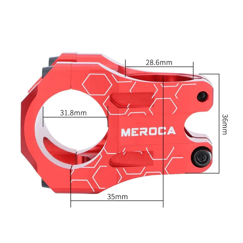 MEROCA MTB Stem 31.8x35mm High-strength Short Handlebar Stem Aluminum Alloy Bicycle Bridge Racing Downhill Bike / Road Bike Stem