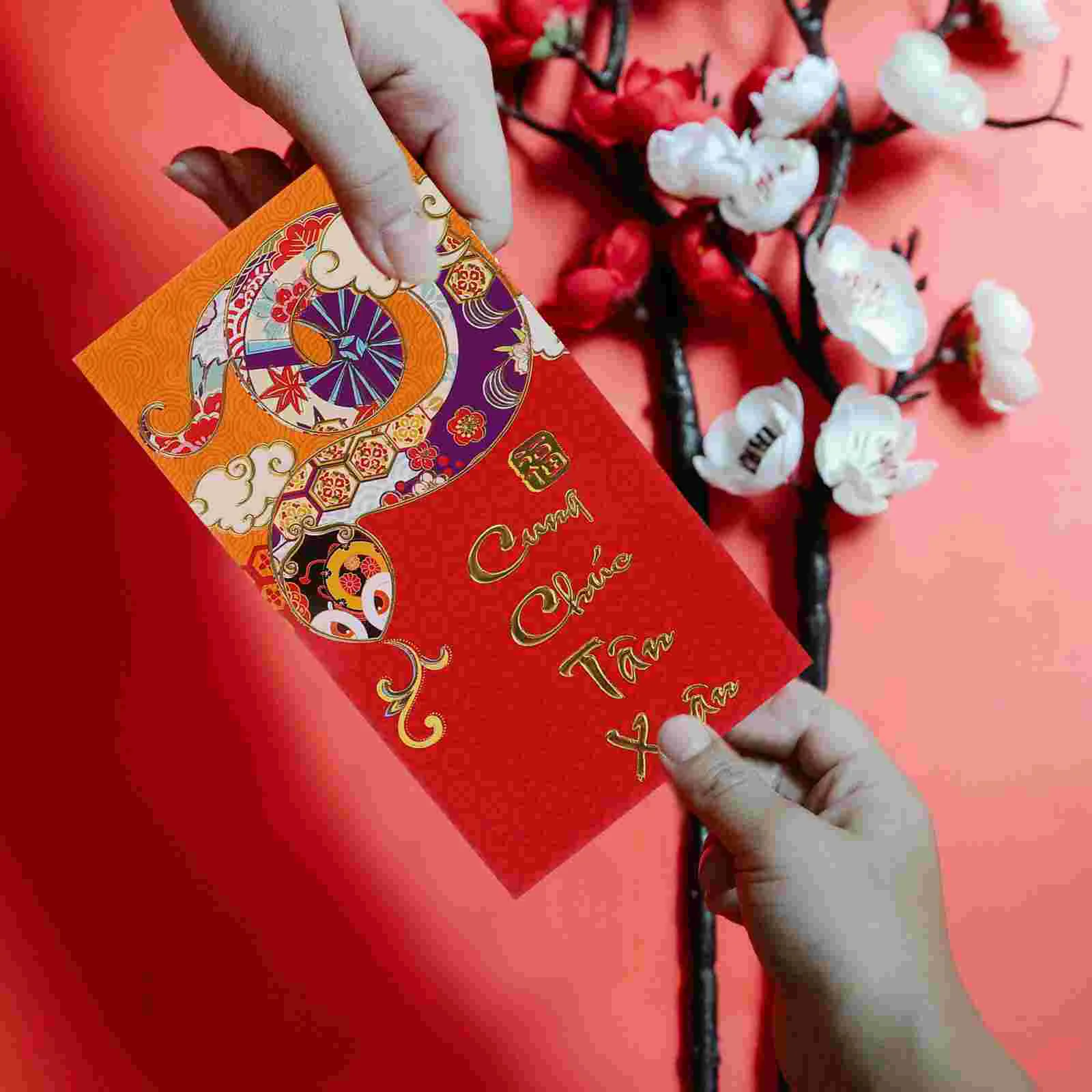 30 Pcs Year of The Snake Spring Festival Red Envelope Envelopes Packet Vietnamese Money Mascot Lucky Chinese for Decorations