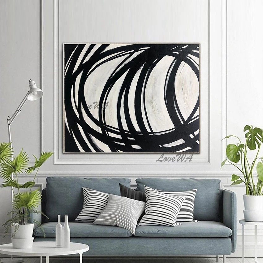 

Unframed Abstract Picture Modern Art, Wall Poster, Linen Canvas Oil Painting, Acrylic Design,The Composition Is Clever Artwork