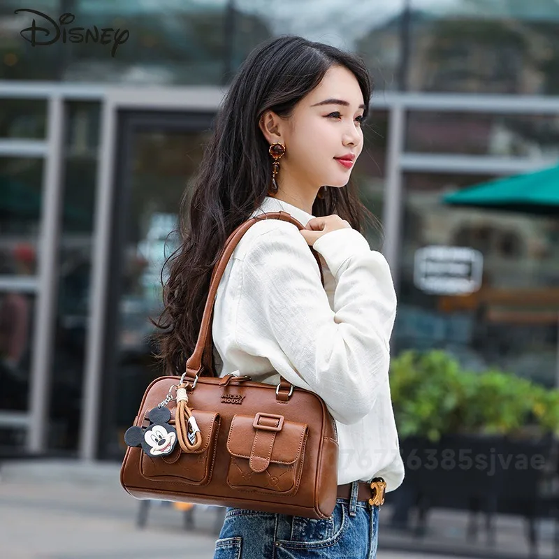 Disney Mickey 2025 Original New Women's Handbag Fashion High Quality Women's Shoulder Bag Premium Versatile Women's Shopping Bag