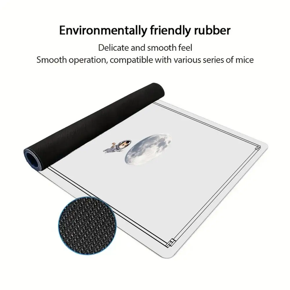 Cat and moon Mouse Pad Art Mausepad Large Gaming Non-slip Computer Laptop Tablet Mat Mini PC Desk Accessory Aesthetic Playmat