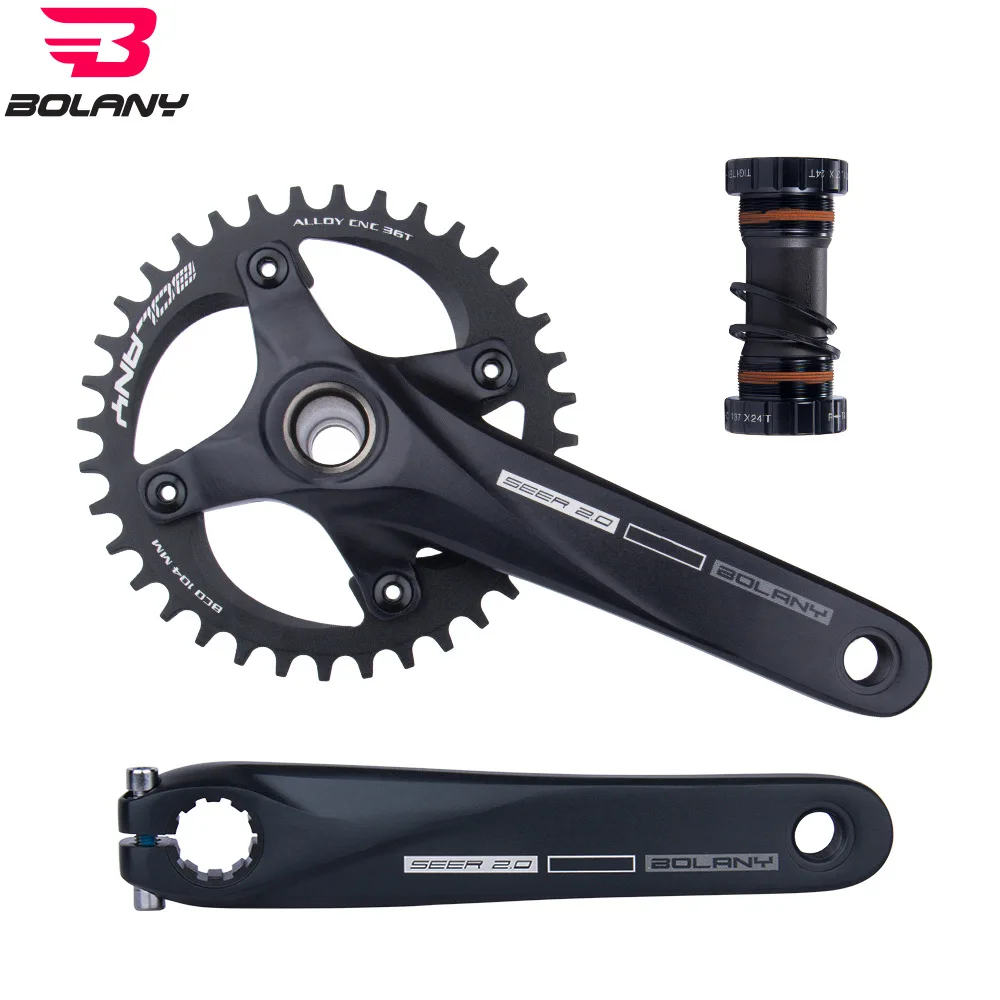 Fahrrad Kurbel 36T 22-36T 24-38T Bolany 104BCD Hohl Kurbel MTB Kurbel 170mm integrierte Kurbel Kettenblatt – Detail 9