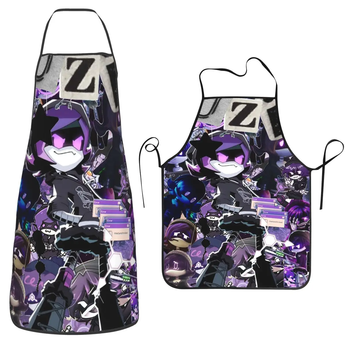 Murder Drones Uzi Collage Aprons Chef Baking Tablier Waterproof Bib Kitchen Cleaning Pinafore for Women Men Gardening