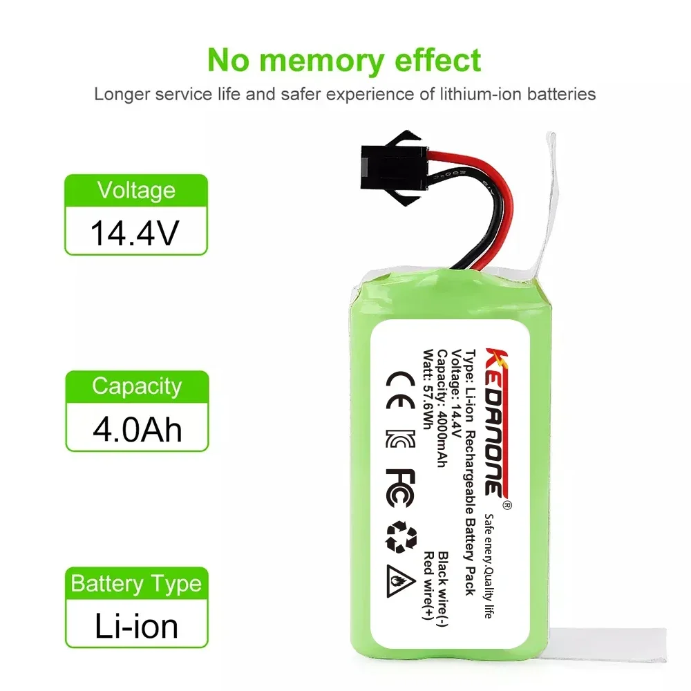 Neatsvor 로봇 진공 청소기 부품용 리튬 이온 배터리, 3500mAh, X500, X520, X600, 신제품