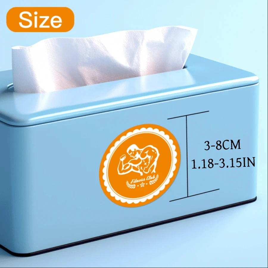 ملصقات دائرية مخصصة مقاس 3-8 سم - شخصية مثالية لحفلات الزفاف وأعياد الميلاد والذكرى السنوية والمدرسة والمناسبات