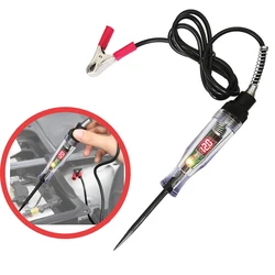 Car Truck Voltage Circuit Tester Digital Display Long Probe Pen Light Bulb Automotive Diagnostic Tools Auto Repair 3-36V