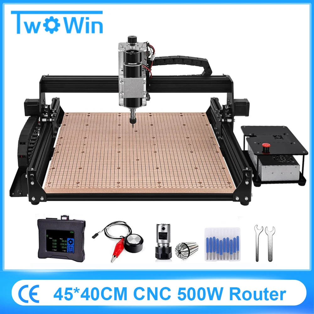 

500W CNC 4540 3 Axis Wood Router, DIY Drilling Engraving Machine, Cutter Laser Engraver PCB Milling Cutting Metal Acrylic MDF