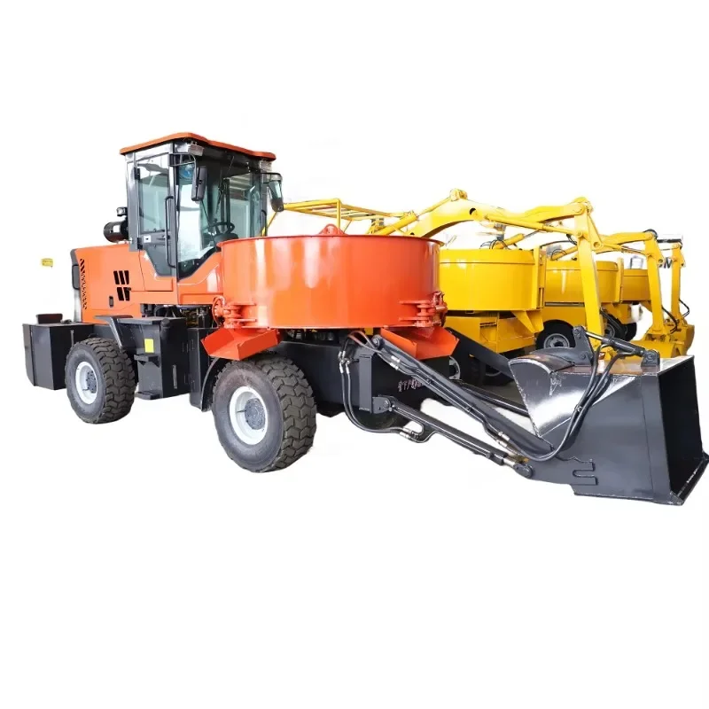 Hot Sale Product 3cbm Self Loading Concrete Pan Mixer 3m3 Self Loading Concrete Mixer Automatic Hydraulic