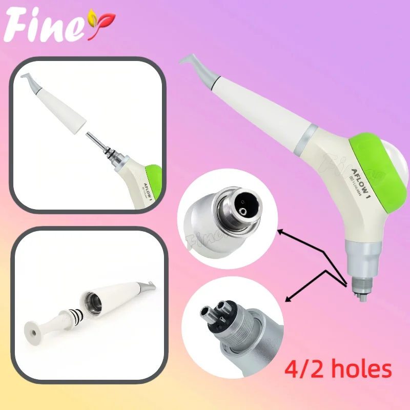 

Finer Dental Sandblasting Machine Prophy Jet Dental Air Polisher Polishing 4/2 Holes Dental Air Flow Jet Compatible with EMS