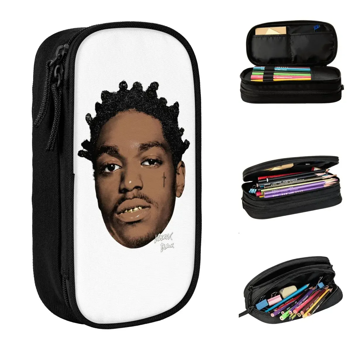 

Kodak Black Rapper Hip Hop Accessories Pencil Case Large-capacity Office Supplies Stationery Gift