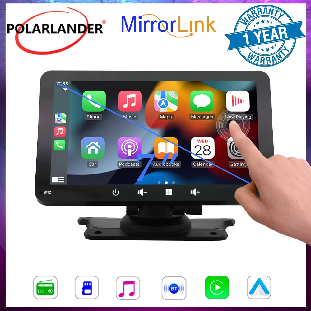 

CP705 7-дюймовый портативный беспроводной экран Apple CarPlay и Android Auto M7INXSQ-CP705R165