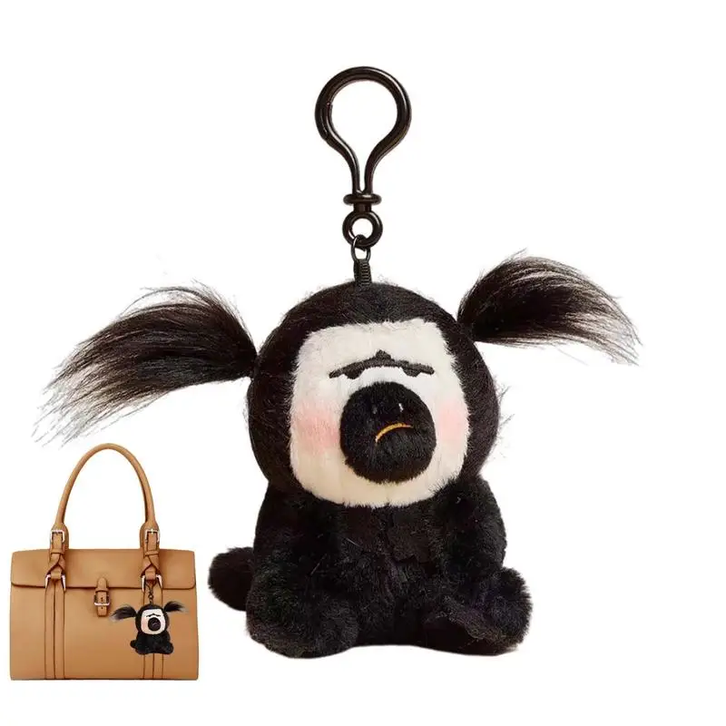 Chaveiro Charme para Bolsas, Mochila Criativa, Chaveiros de pelúcia, Macaco portátil recheado animal decorativo