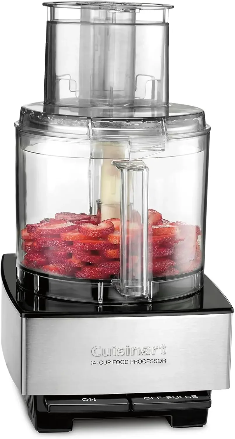 Food Processor 14-Cup Vegetable Chopper for Mincing, Dicing, Shredding, Puree & Kneading Dough, Stainless Steel, DFP-1