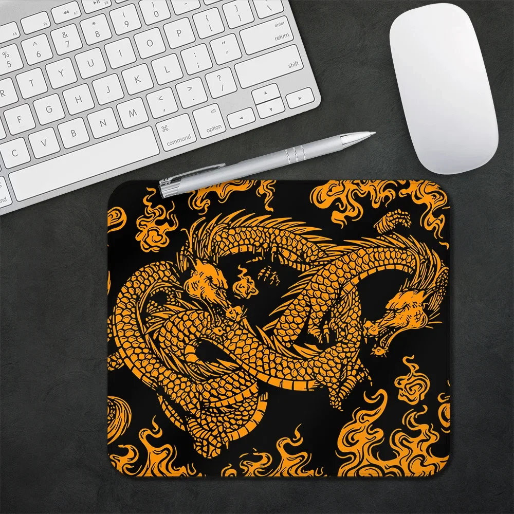 25x90 Dragon Japan Black Mouse Pad Anti-Slip Wear-Resistant Rubber Bottom with Stitched Edge Keyboard Mat uitable for Office