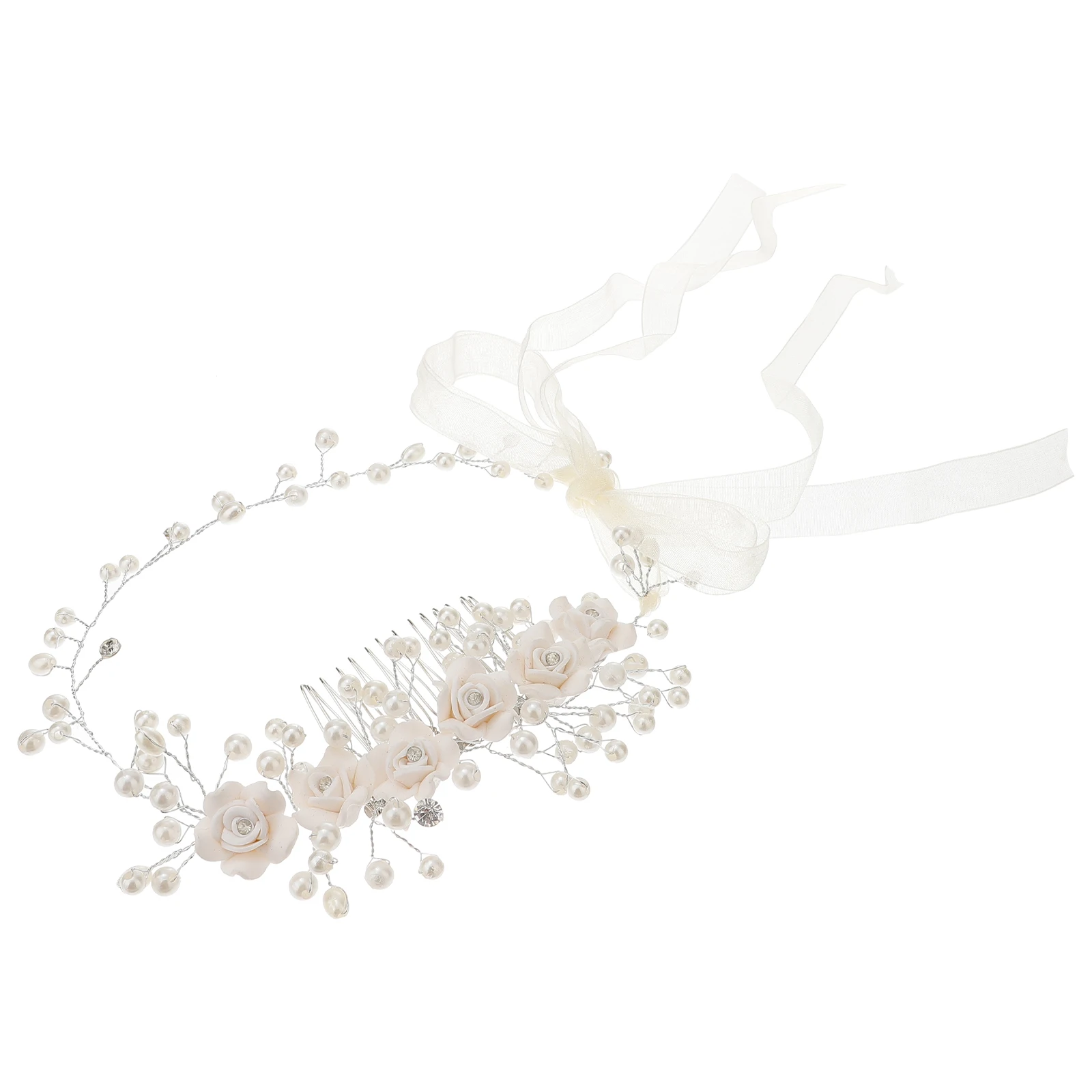 

Head Bands Children's Princess Hair Accessories Decorations for Girls Headdress Wedding Simple Headband Flower Hairband White