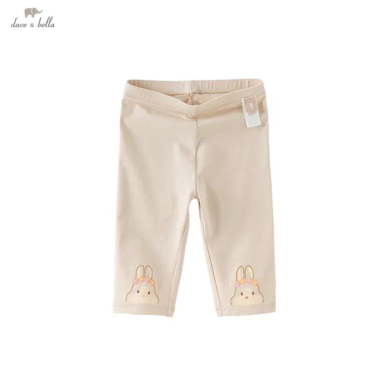 Dave Bella Girls Baby Elastic Legging Summer Children's Sweet Cute Pants Kids Casual Shorts Fashion Party Outdoor DB2252126