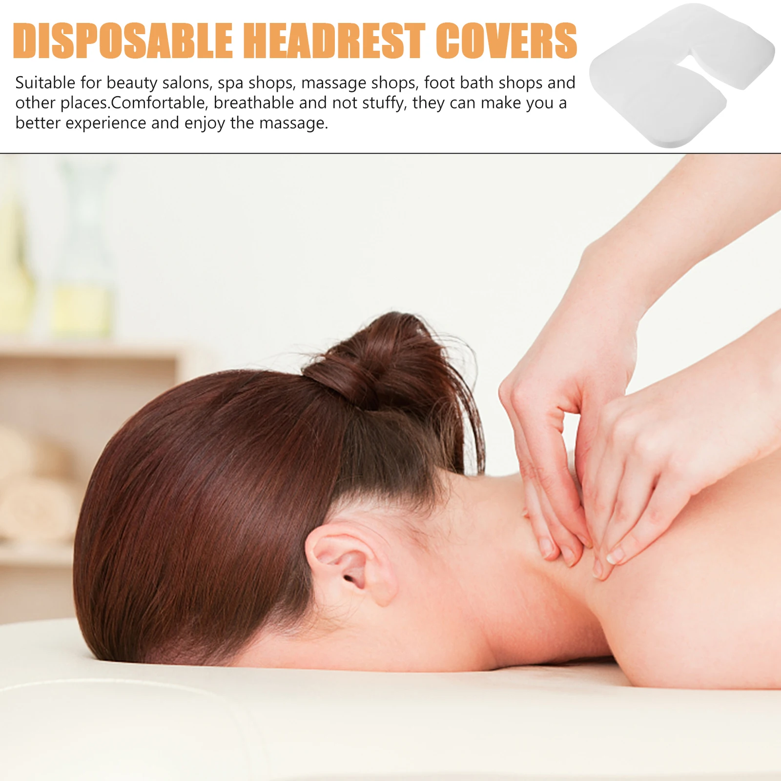 

400pcs Beauty Massage Bed Hole Towel Face Headrest Covers Non Woven Fabric Spa Salon Breathable Disposable Pillow Cradle Covers