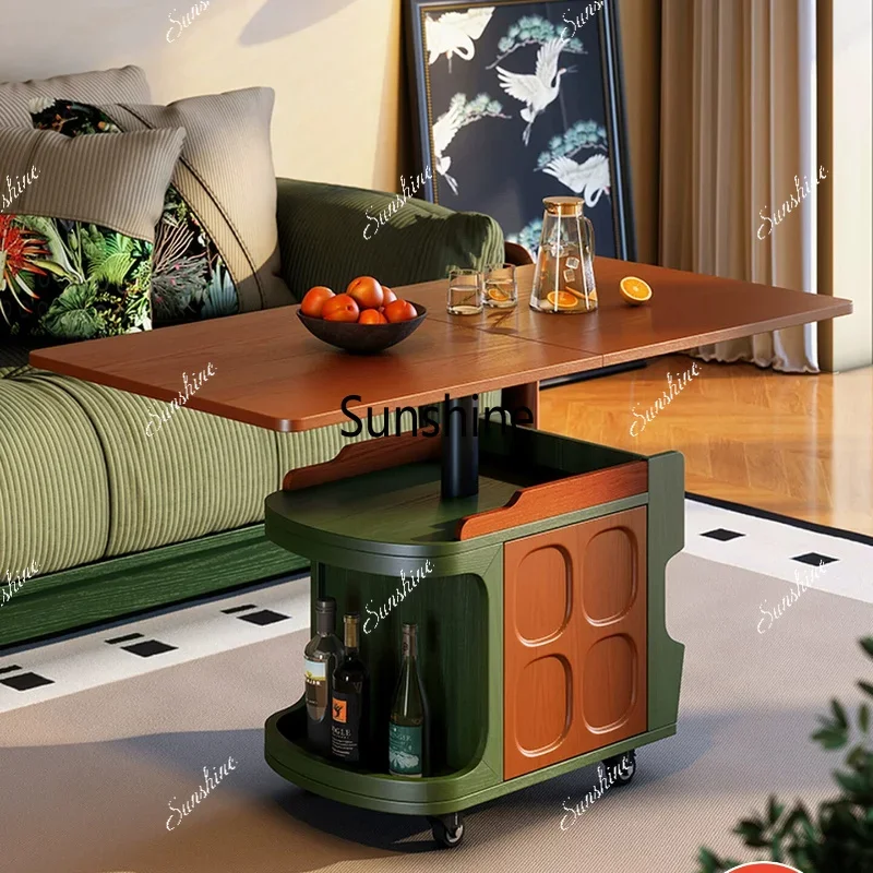French retro style mobile coffee table, trolley coffee tableTJ