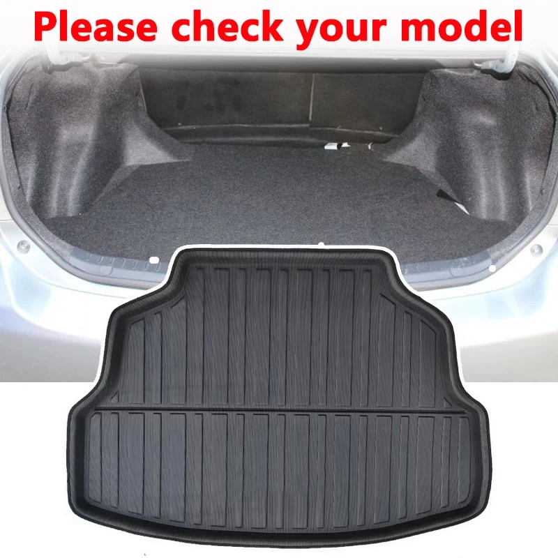 Car Trunk Mat For Toyota Corolla E140 E150 2007~2013 2008 2010 Auto Resistant To Dirt Trunk Rear Easy Clean Pads Car Accessories