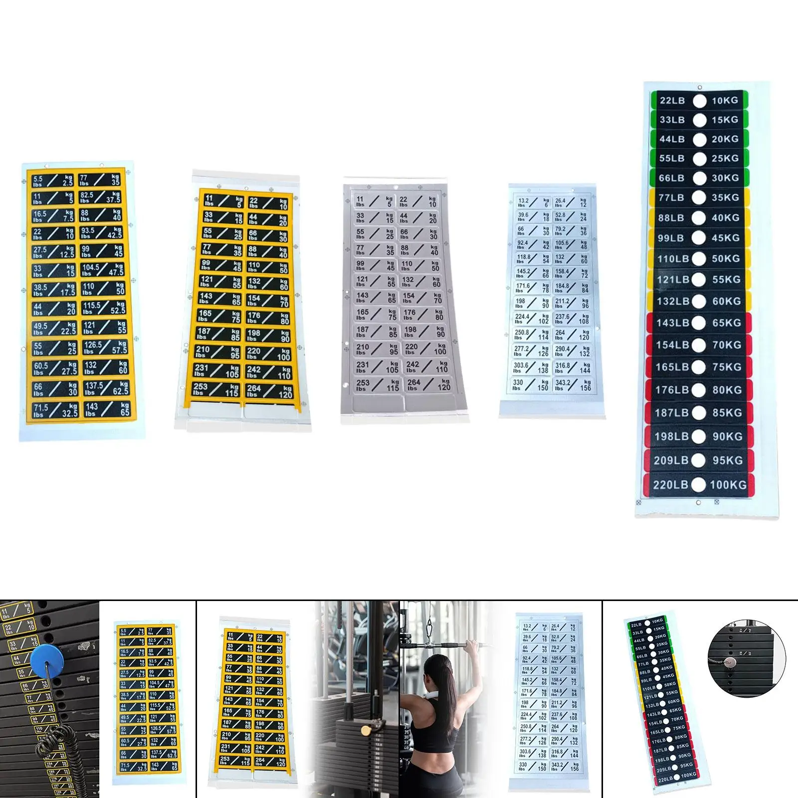 

Weight Stack Labels Decals for Gym Machine Weight Number Stickers for Resistance Trainers Goods