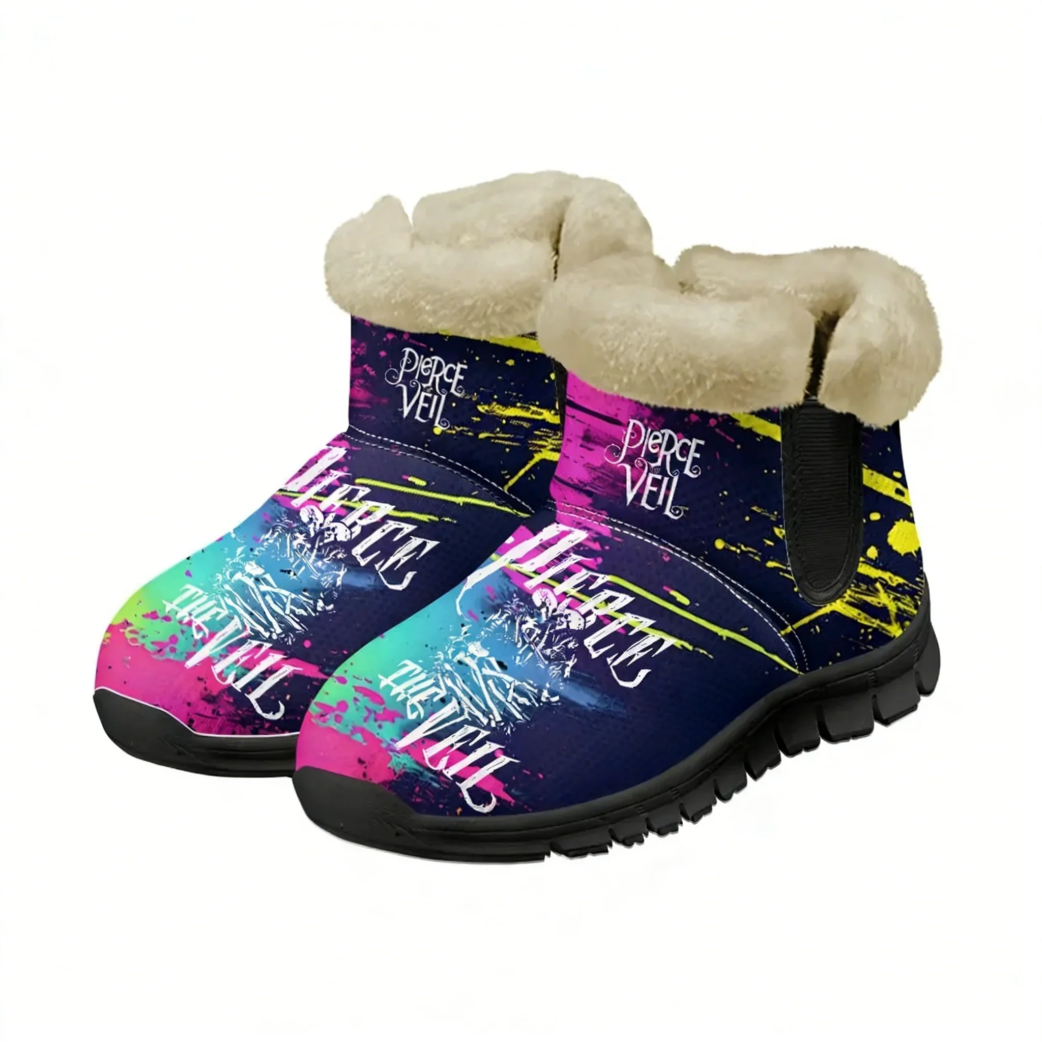 

Pierce The Veil Rock Band Snow Boots Teenager Cool Popular Mens Womens Shoe Keep Warm Casual Lightweight Sneakers Custom shoes