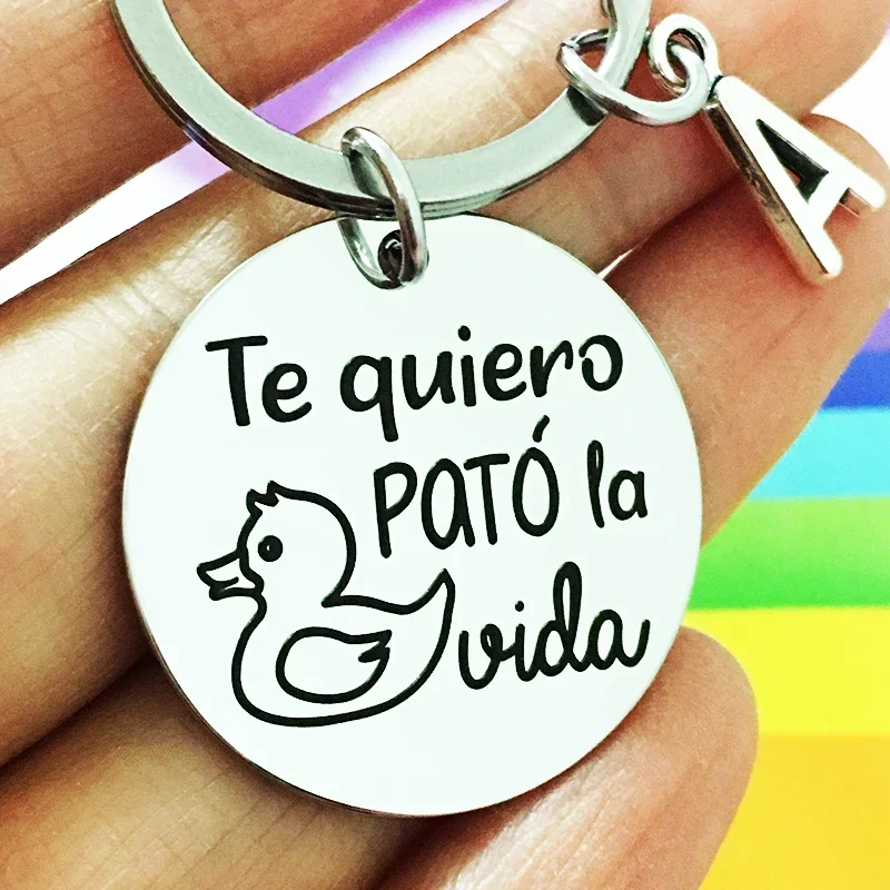 

Подарок для любовника испанской утки, брелок с буквами на День Святого Валентина, подарки на годовщину, брелок на день рождения, подарок для него, мужа, папы, парня