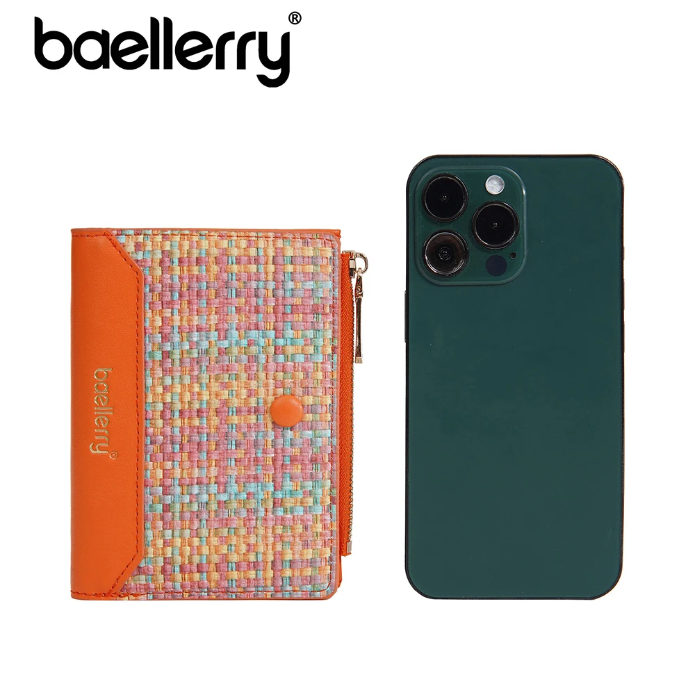 

Baellerry Vegan Leather Short Purse 2025 - Secure Zippered Design, 4 Slot Card Wallet & Coin Pouch