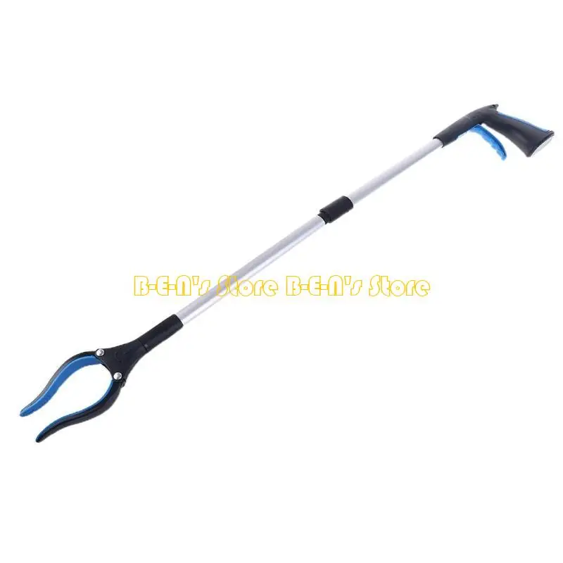 Y1AD Foldable Long Trash Clamps Grab Pick Up Tool Curved Handle Garbage Clip Portable Pickup Tools