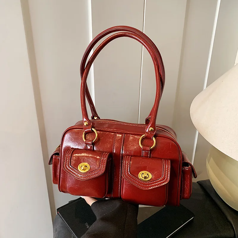 حقيبة كتف نسائية جديدة ذات سعة كبيرة وسادة للتنقل حقائب يد للسيدات عالية الجودة غير رسمية بجيوب متعددة حقيبة يد محمولة بولسا