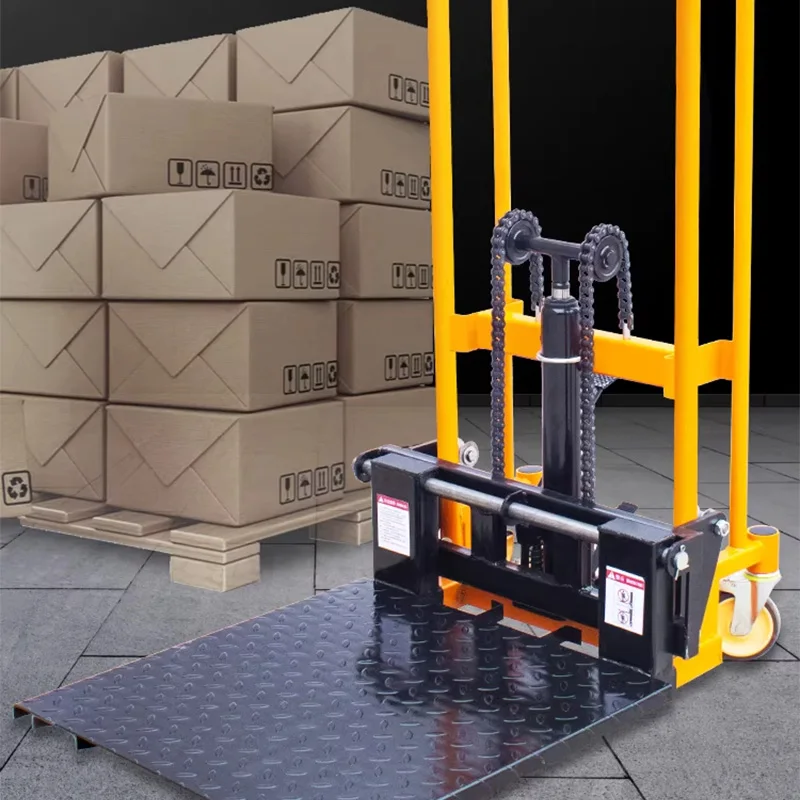 

Hydraulic Material Lift Pallet Truck Adjustable Height Stacker Load Capacity: 200KG Suitable for Workshops/Warehouse(Customized)