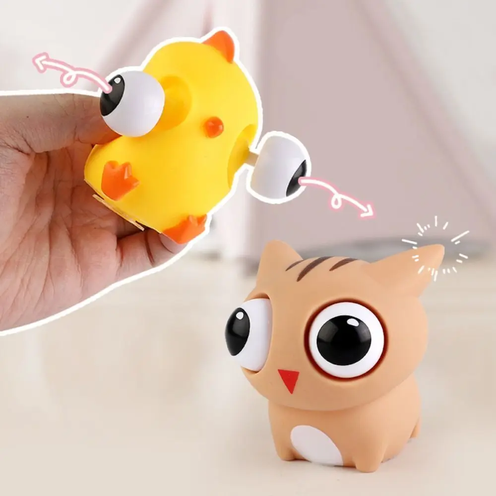 Frog Soft Pop Eye Squeeze Sensory Toys Stretch Squeezing Cartoon Puppy Squeeze Toy Kawaii Slow Rebound Rabbit Fidget Toys Kids
