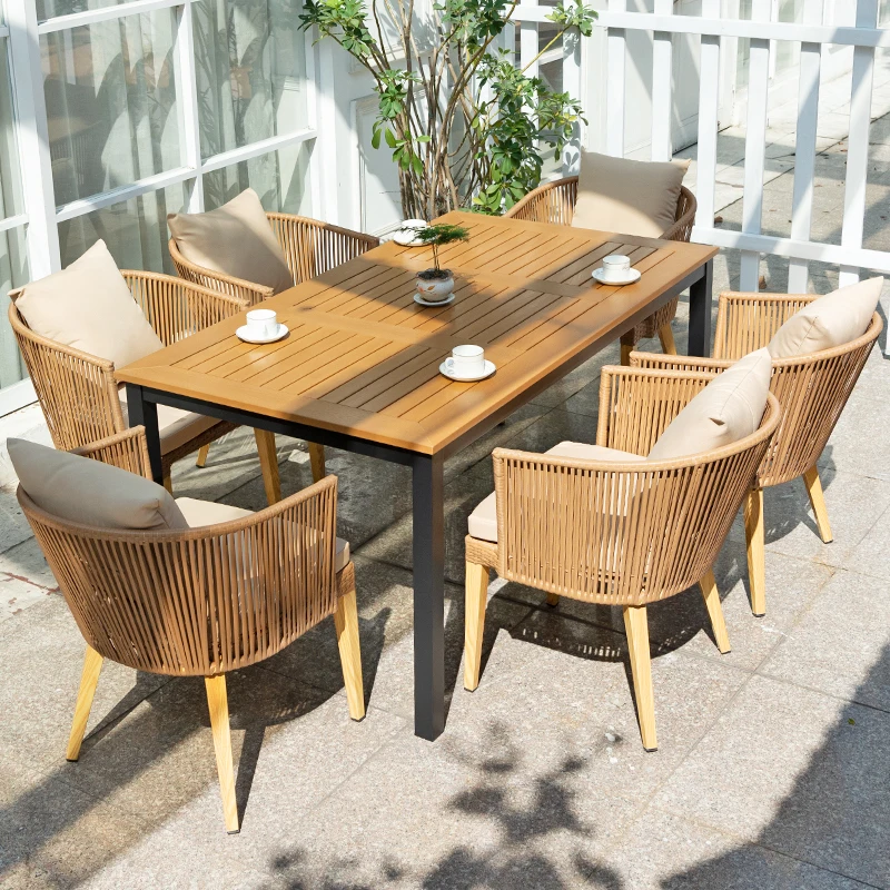 Wood Mobile Garden Furniture Sets Coffee Outdoor Lounge Camping Table Picnic Poker Children Mesas De Comedor Office Furniture