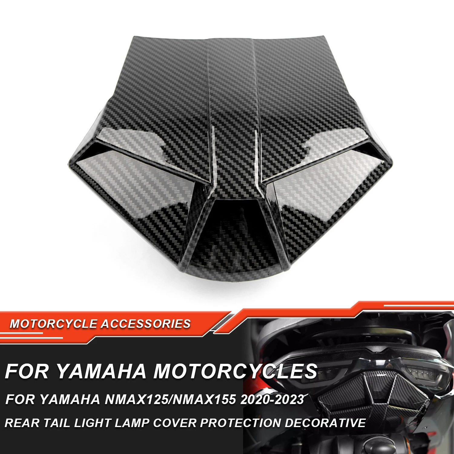 For YAMAHA NMAX155 NMAX125 NMAX 155 N-MAX 125 Modified Motorcycle Accessories Rear Tail Light Lamp Cover Protection Decorative