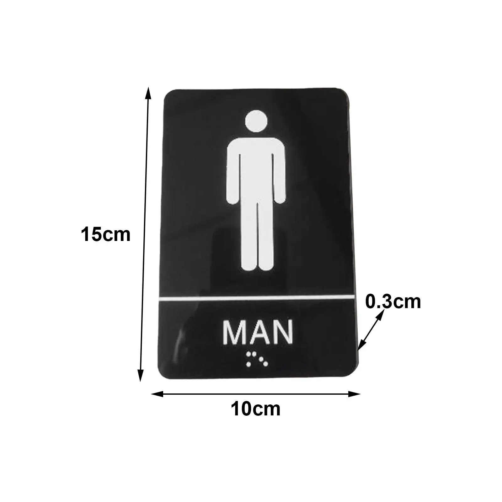 Durable Restroom Plaque Acrylic Toilet Sign for Office Business Home Door Wall Decor