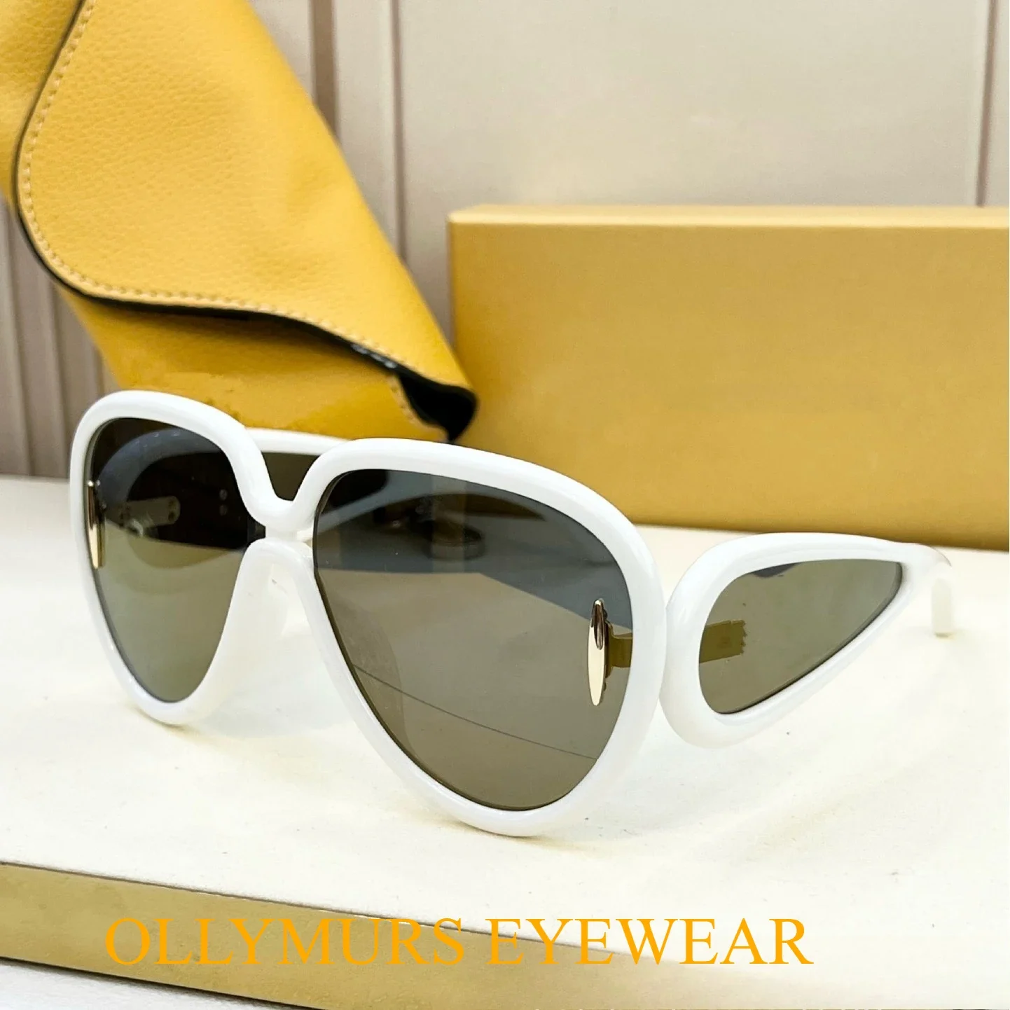 جودة عالية أزياء جديدة النظارات الشمسية المصمم الأصلي LW40132II المستقبل الحديث خلات والنايلون الطيار قناع النظارات الشمسية العصرية #4