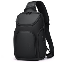Fenruien Men Shoulder Bag For Men Waterproof USB Charge Crossbody Bags Male Short Trip Chest Bag Fit For 9.7 Inch iPad