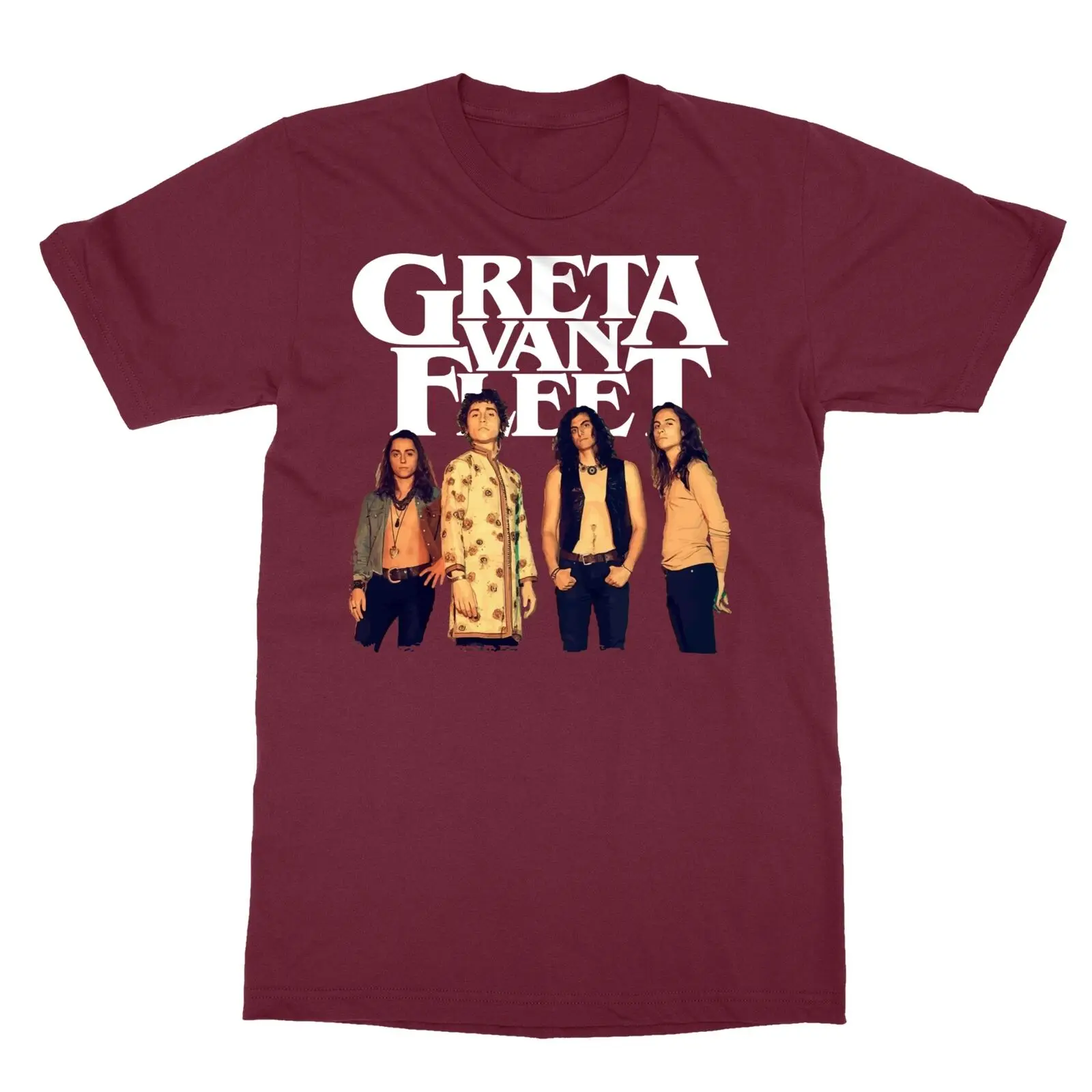 

Greta Van Fleet Band Men's T-Shirt Combine Fun Printed Shirt Men's and Women's Short Sleeve T-Shirts