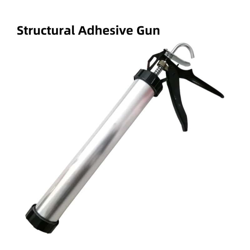 Heavy Duty Structural Adhesive Caulking Gun, Metal Iron & Aluminum Alloy Body, Construction Sealant Syringe Tool