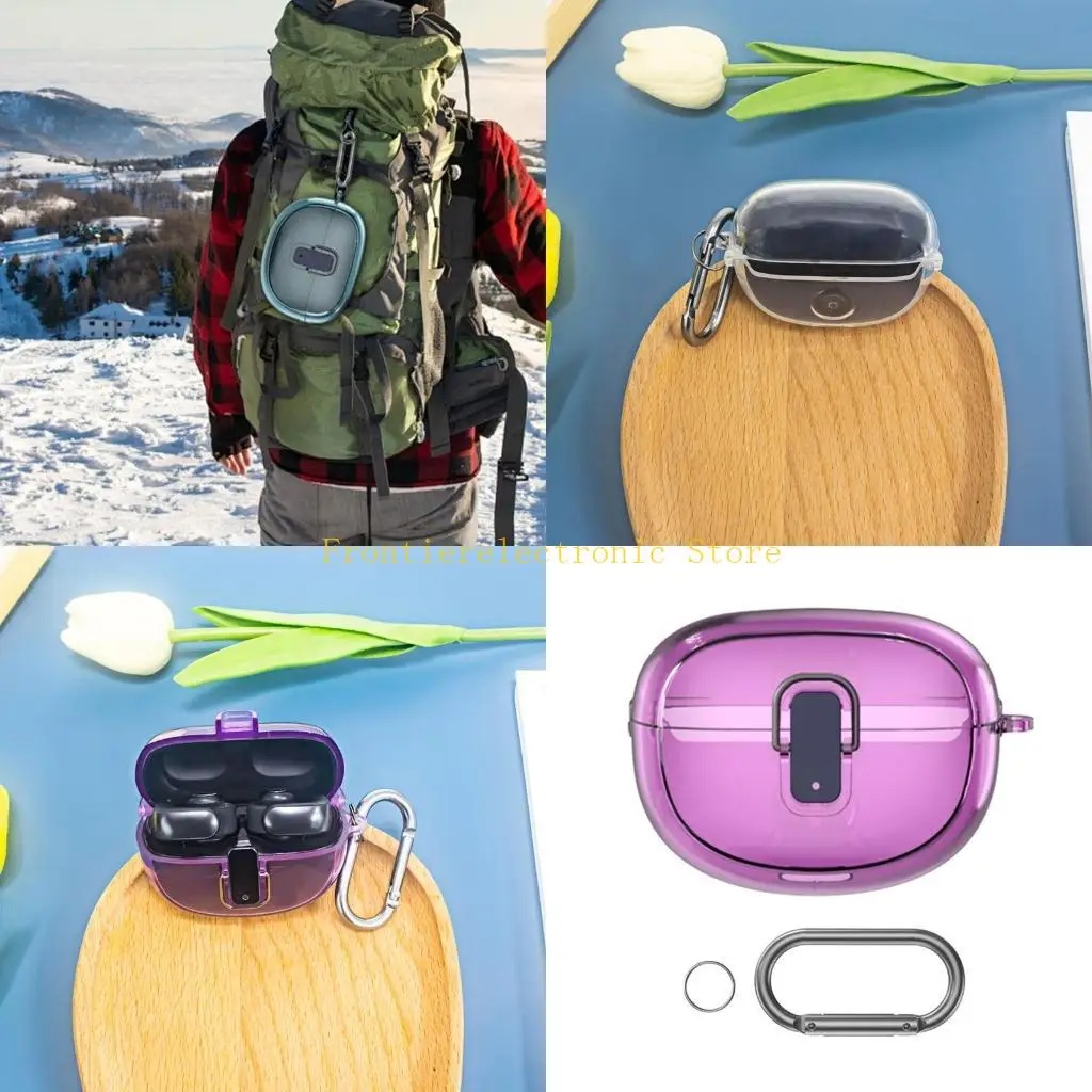 G8DB Protective Case for Ultra Open Earbuds Wireless Earphone Full Body Shockproof TPU Clear Housing Case