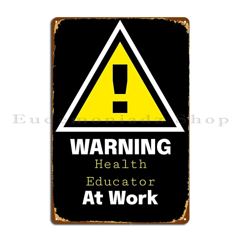 تحذير الصحة المعلم في العمل للطبيب علامة معدنية سينما سينما جدار ديكور جدار جدارية مخصصة تين تسجيل ملصق