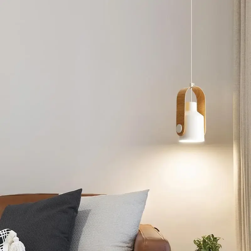 

Log Art Chandelier Modern Bedside Lamp Nordic Creative Design Retro LongLine Pendant Light for Bedroom Living Room Decor Fixture