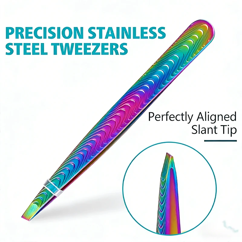 

Women Professional Eyebrow Tweezer Trimmer Men Beard Eyelash Brow Stainless Hair Removal Clip Plucker For Face Lash Makeup Tools