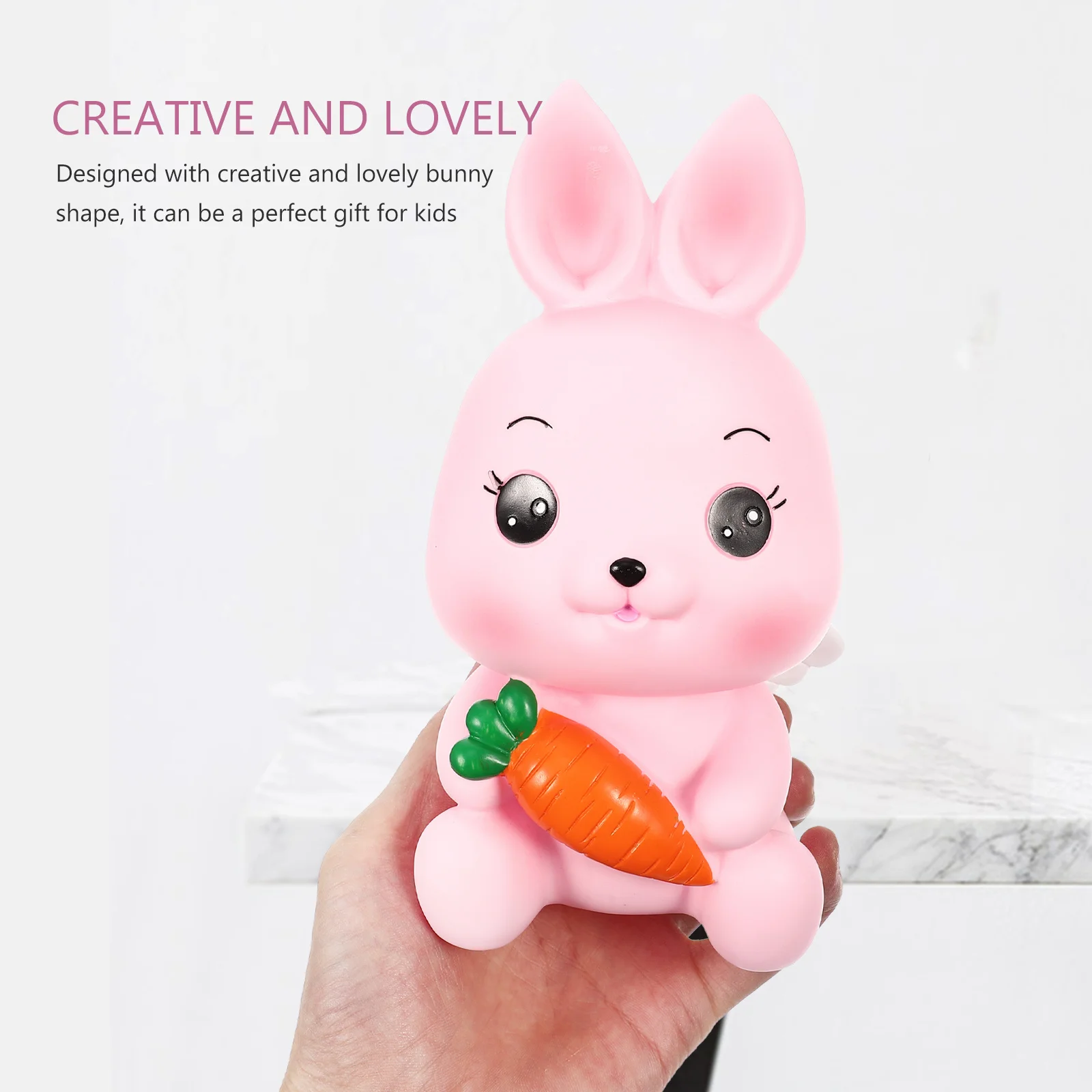 

Creative Bank for Kids Lovely Rabbit Statue Coin Saving Pot Gift Big Piggy Bank Money Jar Kids Coin Jar