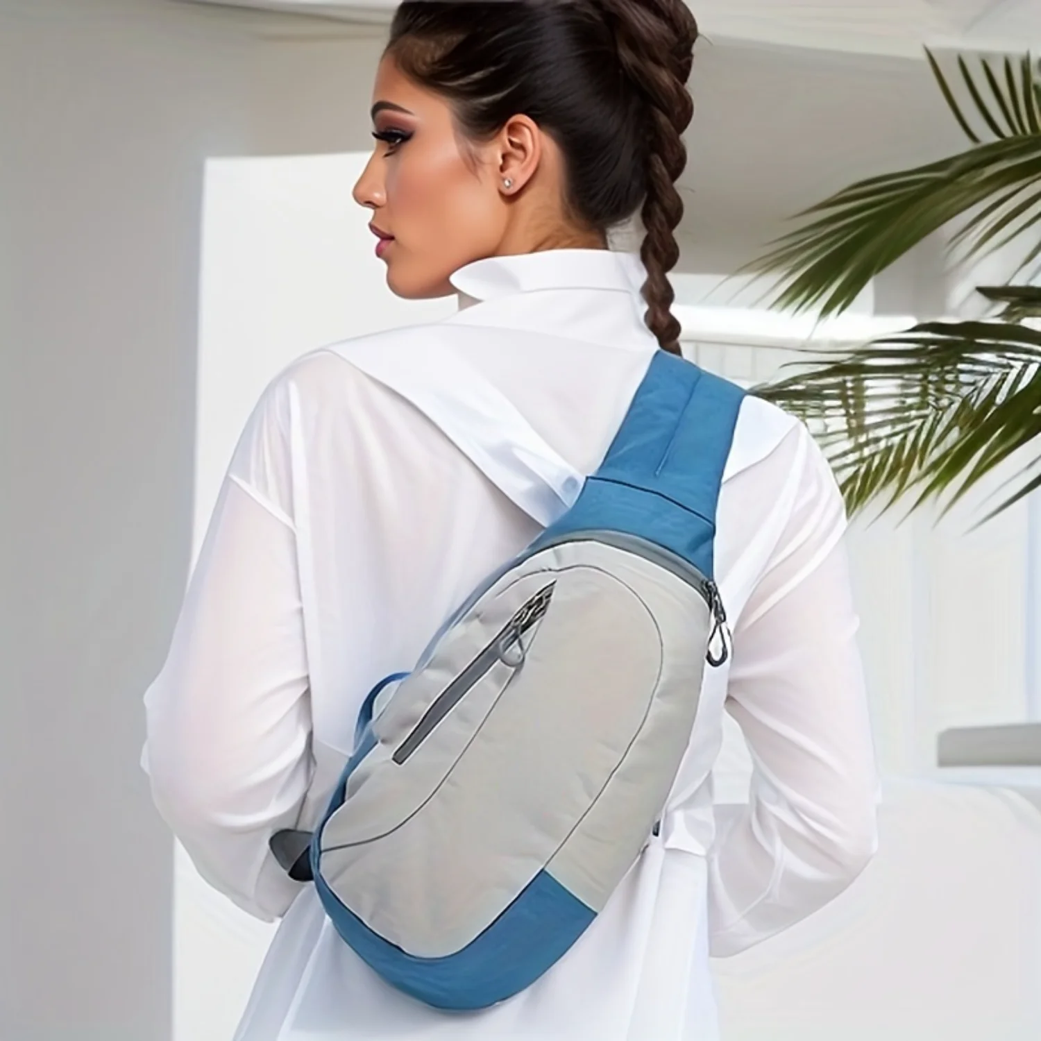 

Sports Shoulder Bag Solid Color Crossbody Chest Travel Supplies Songmont Jw pei Japanese Croc