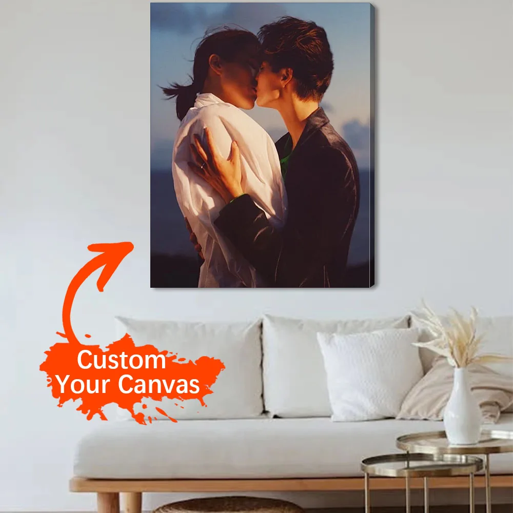 Custom Personal Photos With Frames Canvas Paintings Custom Posters Birthday Gifts Art Photos Pets Wedding Photos Business Logo