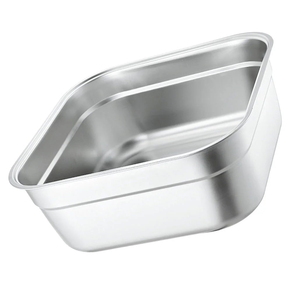 Square Basin Stainless Mixing Bowls Vegetable Washing Buffet Food Serving Pan Server Tray Steel