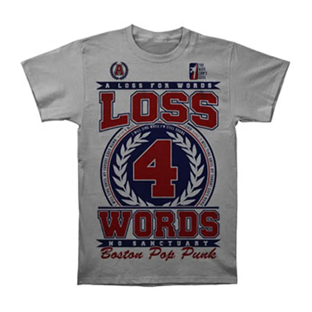 Men's A Loss For Words No Sanctuary T shirt X Large Ash Heather