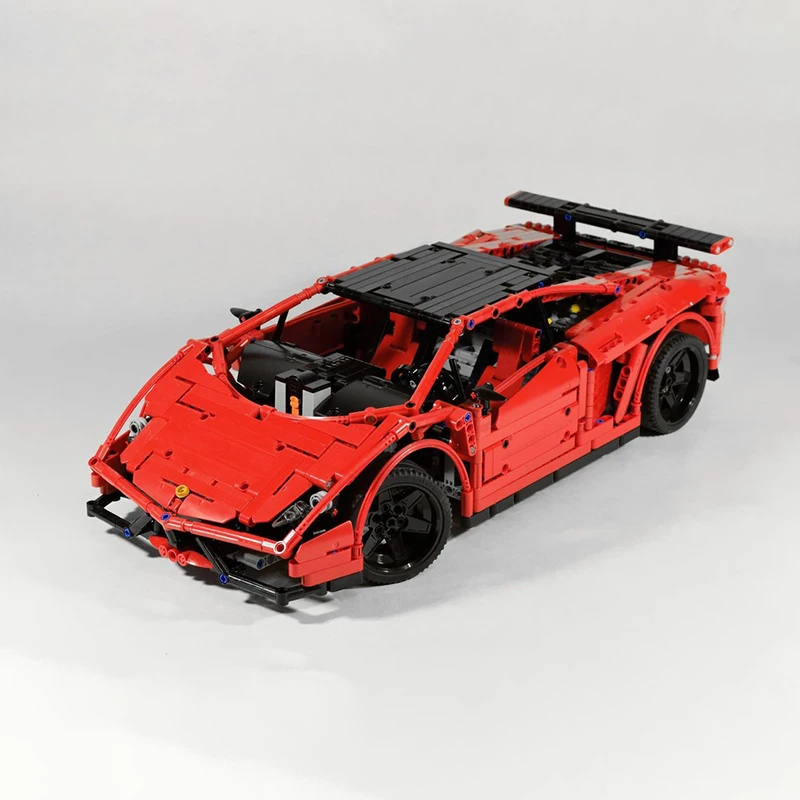 Stadsauto's Model Moc Bouwstenen Red Poison GT Sportwagen Modelbouwtechnologie Modulair blok DIY Kerstspeelgoed Vakantie